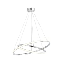 30-40 Eskitme Led Avize Krom Çok Renkli