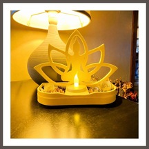 Bezos 3d Baskı Lotus Buda Mumluk - Dekoratif Tealight Mumluk-sarı Nxrlvng