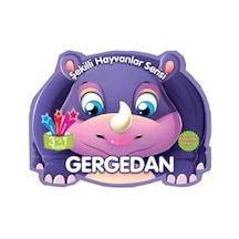 4 Yaş Şekilli Hayvanlar Serisi Gergedan Hikaye Ve Etkinlik Kitab