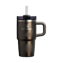 Quencher H2.0 Fluted Tumbler Pipetli Termos Bardak 0,60 L 20 Oz - Pale Gold Shine Kahverengi