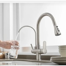 İsaoğlu Yapı Mat Krom Mutfak Bataryası Arıtıcılı Spiralli Armatür Tazzik Ve Spreyleme Mod Batarya Krom İsaoğlu Yapı Mat Krom Mutfak Bataryası Arıtıcılı Spiralli Armatür Tazzik Ve Spreyleme Mod Batarya Krom