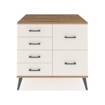 Kronos Şifonyer 6 Çekmeceli 88x59x80 Antrasit-çam/aytaşı Çam/aytaşı