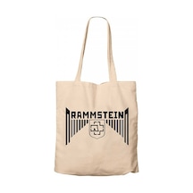 Rammstein Wall Krem Kanvas Bez Çanta Krem