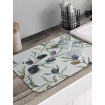 Joyarty Dikdörtgen "olgun Zeytinler" Bulaşık Kurutma Paspası 241485903 Yeşil