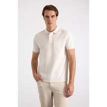 Süvari Bej Regular Düz Baskısız Pike Düğmeli Polo Yaka Tişört Sts1014000002-bj3