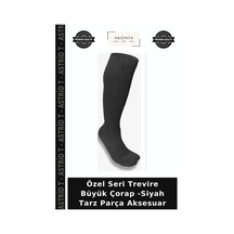 Astrid T Özel Seri Trevire Büyük Çorap -siyah Tarz Parça Aksesuar