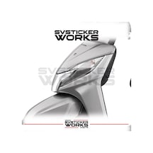 Honda Activa S Far Sticker Şeffaf Folyo Siyah