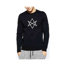 Bring Me The Horizon Logo 3 Baskılı Siyah Erkek Sweatshirt (528653884)