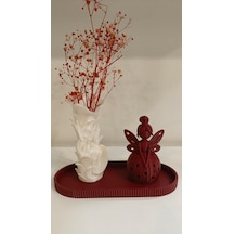 Beyaz - Bordo