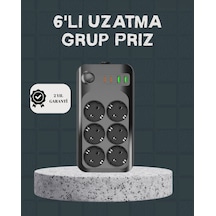 Termal Akım Korumalı 6 Lı Uzatma Priz Usb Type-c Hızlı Şarj 2500w Diğer