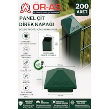 Panel Çit Direk Kapağı - Profil Kapak - -200- Adet