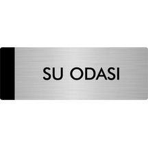 Metal Yönlendirme Levhası, Departman Kapı Isimliği Su Odası 5x20 Cm Gümüş Renk