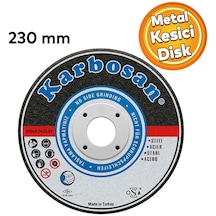 Karbosan Metal Kesici Taş Disk Taşlama Spiral Demir Kesme Diski 230x3.0x22.23 Mm