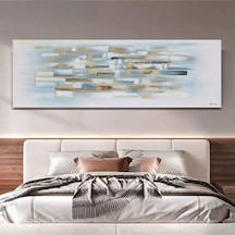 Yatak Odası Soyut El Yapımı Yağlı Boya Tablo 165x65cm