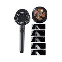 Siyah Turbo Fan Su Tasarruflu Yüksek Basınçlı Duş Başlığı Diğer