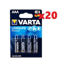 Varta Longlife Power AAA İnce Kalem Pil 20 x 4'lü