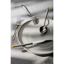 Ekvator Gold Elg 84 Parça 12 Kişilik Çatal Kaşık Bıçak Takımı Ku