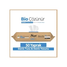 Sleepy Bio Çözünür Yüzey Temizlik Havlusu&Mendili Deniz Tuzu&Yosun 50 Yaprak