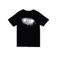 Stoned&Fame Unisex Siyah Bisiklet Yaka Opeth Baskılı T-shirt SIYAH