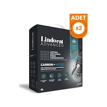 Lindocat Advanced Carbon Aktif Karbonlu Ekstra Topaklanan İnce Taneli Kedi Kumu 2 Adet 6 Lt