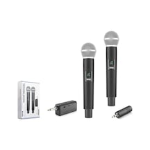 Uhf Kablosuz 2 Mikrofonlu Set 6.35 Mm Siyah Hdx2802 Evimdeyokyok