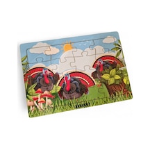 Hindiler 16 Parça Eğitici Öğretici Ahşap Çocuk Puzzle Yapboz Bebek Çocuk Oyuncak