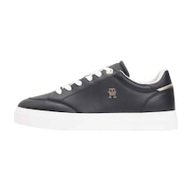 Tommy Hilfiger Kadın Marka Logolu Günlük Kullanıma Uygun Siyah Sneaker Fw0fw09106 Bds-13138 Siyah