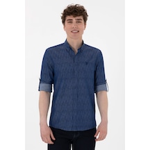 U.S. Polo Assn. Erkek Lacivert Uzun Kollu Gömlek 50306393-VR033