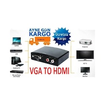 Vga To Hdmı Converter Dönüştürücü Çevirici Tv 4840P Adaptör Rca