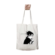 Art Hediye Naruto Sasuke İki Tarafı Kalıcı Baskılı Yıkanabilir Okul Plaj Omuz Bez Çantası Çok Renkli