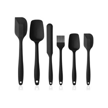 Silikon Spatula Seti 6 Parça - Isıya Dayanıklı Yapışmaz Tek Parça Isıya Dayanıklı Siyah Mutfak Gereçleri Seti Diğer