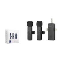 Hadron Hdx 2782 Type-c+ıphone+aux Kablosuz Çiftli 2 Yaka Mikrofonu