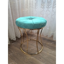 Kum Saati Dilimli Makyaj Pufu Gold Turkuaz