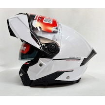 Mt Atom 2 Sv A1 Güneş Vizörlü Çene Açılır Kask Parlak Beyaz