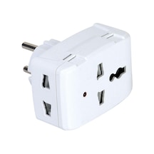 Yurt Dışı Prizini Türk Prizine Çeviren Evrensel Seyahat Adaptörü, İngiliz Tipi Çevirici Priz, 13a 250w, Işıkl