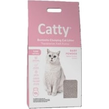 Catty Bebek Pudra Kokulu Bentonit Kedi Kumu Mükemmel Topaklaşma ve Koku Kontrolü 10 L