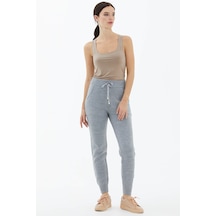 Sementa Kadın Cepli Triko Pantolon - Gri 001