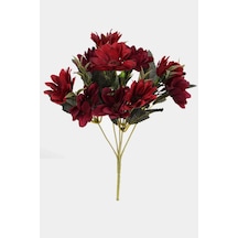 Yapay Çiçek Deposu Yapay 10lu İri Papatya Demeti 30 Cm Bordo-kırmızı