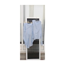 Çınar Boutique Asimetrik Tül Etek Pantalon Mavi Mavi