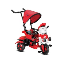Babyhope 127 Yupi Üçteker 1-2-3-4 Yaş Arası Kontrollü Bebek Bisikleti - Kırmızı-siyah Kırmızı - Siyah
