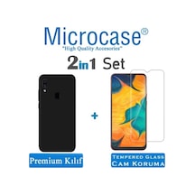 Samsung Uyumlu Galaxy A20 Premium Matte Silikon Kilif + Cam (Seçin) 337740194