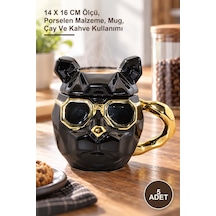 5 Adet Porselen Kupa Bardak 14 X 16 Cm Ölçü, Porselen Malzeme, Mug, Çay Ve Kahve Kullanımı 1