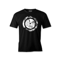 Vintage Saat Siyah Erkek Tshirt