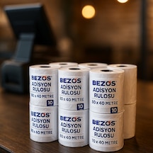 Bezos 80x40 Adisyon Rulosu Termal Rulo 10 Paket 100 Adet Mac