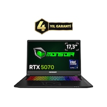 Monster Tulpar T7 V26.5 Ultra 9 185H 16 GB 500 GB SSD 8 GB RTX5070 17.3" Free Dos Dizüstü Bilgisayar