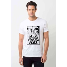 Anime Mob Psycko 100 Baskılı Beyaz Erkek Tshirt (530994697)
