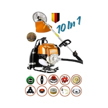 Lieber German Bc-520 2.4 Hp 10 Parça Benzinli Sırt Tipi Tırpan Çim Biçme Tırpan Makinesi