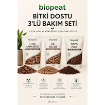 3'lü Bitki Bakım Seti 3 Lt İthal Çam Kabuğu + Kil Bilyesi + Cocohusk Orkide, Saksı Ve Bahçe Bitkileri İçin 1000