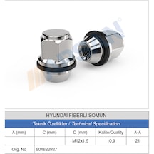 20 Adet Hyundai Fiberli Somun