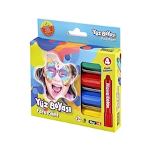Yüz Boyası 4 Renk 1 Paket Face Paint Çevirmeli Yüz Boyası Canlı Renkler Çok Renkli